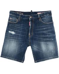 DSquared² - Korte Broeken ,Blauw ,Marine Short - Lyst