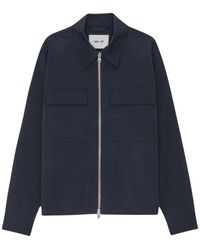 NN07 - Jassen ,Blauw ,Polyester Waterdichte Lichtgewicht Jas - Lyst