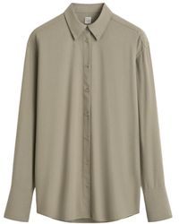 TOTEME - Overhemden ,Wol Classic Tuxedo Shirt - Lyst