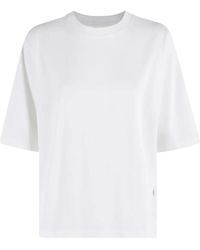 Rohe - Tops ,Wit ,Katoen T-Shirt Met Ronde Hals - Lyst