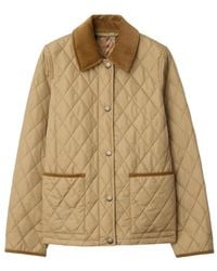 Burberry - Quilted Jacket Sand/Flax - Lyst