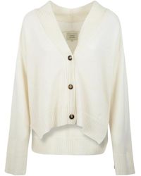 Loulou de Saison - Truien & Vesten ,Wit ,Kasjmier Kaia V-Neck Cardigan - Lyst