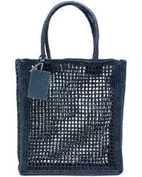 Manebí - Blau Marine Tote Tasche Mit Logo - Lyst