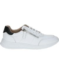 Caprice - Schoenen ,Wit ,Witte Zwarte Sneakers Voor Vrouwen - Lyst