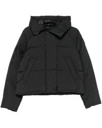 Canada Goose - Jassen ,Zwart ,Polyester Zwarte Gewatteerde Hoodie Gewatteerd - Lyst