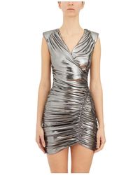 Elisabetta Franchi - Vestido corto drapeado - Lyst