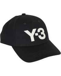 Y-3 - Accessoires ,Zwart ,Katoen Logo Cap - Lyst