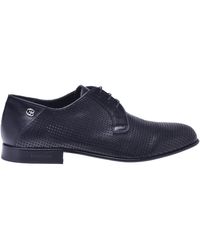Derby in perforated black nappa leather Baldinini pour homme en coloris Bleu Homme Chaussures Chaussures  à lacets Chaussures derby 