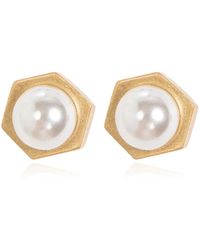 AllSaints - Glass Pearl Earrings - Lyst