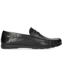 Mephisto - Schwarze Leder Mokassin Schuhe - Lyst
