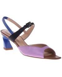 Baldinini - Sandal in lilac and blue calfskin - Lyst