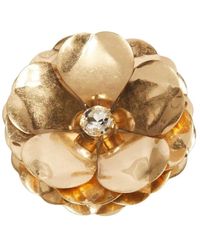 Weekend by Maxmara - Blumenförmige Metallbrosche Mit Glas Kristall - Lyst