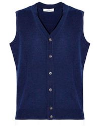 Kangra - Blaue wollkaschmirweste - Lyst