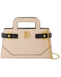 Balmain - Kleine Crossbody-Ledertasche Mit Top-Griff - Lyst