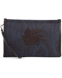 Etro - Blaue clutch tasche ss25 - Lyst