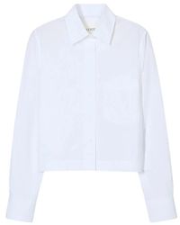 Closed - Overhemden ,Wit ,Katoen Blusa Color Blanco - Lyst