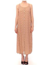 Licia Florio Long Button Front Sleeveless Dress - Roze