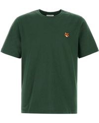 Maison Kitsuné - Tops ,Groen ,Katoen Fox Head Regular Tee - Lyst
