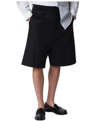 NAMACHEKO - Korte Broeken ,Zwart ,Katoen Pan Tailored Shorts - Lyst