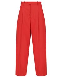 Marni - Pantalones rojos - elegantes y a la moda - Lyst