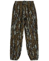 PATTA - Broeken ,Veelkleurig ,Katoen Woodie Fleece Broek Leisteen Zwart - Lyst