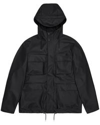 Rains - Jassen ,Zwart ,Polyester Pocket Jacket - Lyst