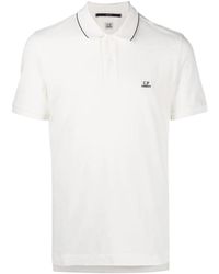 C.P. Company - Weiße baumwoll-polo-shirt - Lyst