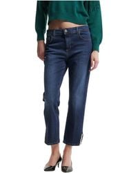Kocca - Jeans Mit Schlitzen Und Strasssteinen - Lyst