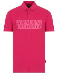 ARMANI EXCHANGE - Klassisches polohemd mit kragen - Lyst