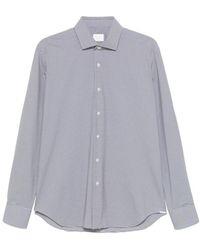 Xacus - Overhemden ,Blauw ,Klassieke Blauw En Wit Overhemd - Lyst
