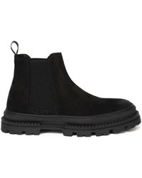 Giuliano Galiano - Schwarze wildleder flache schuhe elastischer verschluss - Lyst