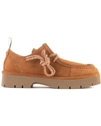 Pànchic - Zapatos de cordones en ante marrón cálido - Lyst