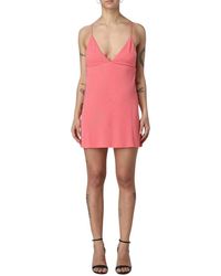 DSquared² - Elegantes Schwarzes Ärmelloses V-Ausschnitt Kleid - Lyst