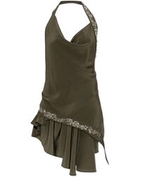 McQueen - Tops ,Groen ,Zijden Top Met Glinsterende Applicaties - Lyst