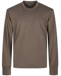 Tom Ford - T-Shirt Met Lange Mouwen En Ronde Hals - Lyst