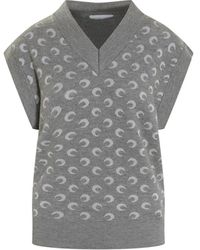 Marine Serre - V-Neck Knitwear - Lyst