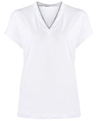 Brunello Cucinelli - Camiseta de oliva gyrocollo - Lyst
