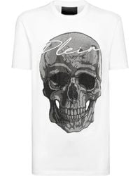 Philipp Plein - T-Shirt Ronde Hals Ss Stenen Skull - Lyst
