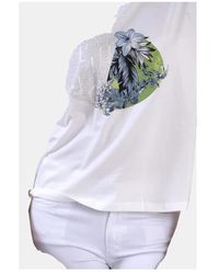 Liu Jo - Camiseta estampada floral con strass - Lyst