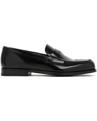 Prada - Schoenen ,Zwart ,Leer Zwarte Leren Loafers - Lyst