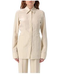 Sportmax - Zeitlose Weiße Button-Up Bluse - Lyst