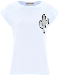 Kocca - Baumwoll t-shirt mit str kaktus - Lyst