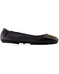 Tory Burch - Schwarze Leder Reise Ballerinas - Lyst