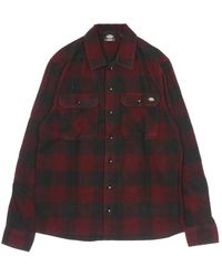 Dickies - Overhemden ,Bruin ,Katoen Flanel Lange Mouwen Shirt - Lyst