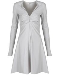 Patrizia Pepe - Elegantes Knielanges Kleid Mit V-Ausschnitt - Lyst