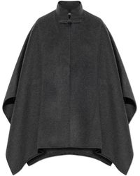 Rohe - Doppelseitiger Woll-Poncho Mit Pankou-Verschluss - Lyst