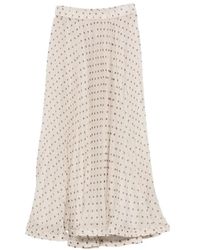 P.A.R.O.S.H. - Rokken ,Wit ,Chiffon Chiffon Geplooide Rok - Lyst