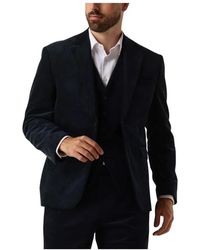 SELECTED - Kostuums ,Blauw ,Corduroy Blazer Voor - Lyst
