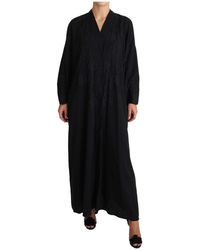 Dolce & Gabbana Lace Kaftan Abaya Pelerinejurk - Zwart