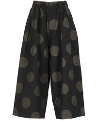 Uma Wang - Schwarze polka dot palazzo hose - Lyst
